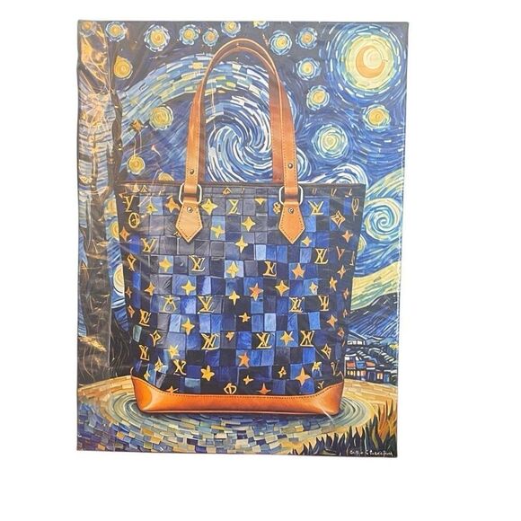 Vincent Van Gogh ART PRINT Louis Vuitton Damien Tribute on Canvas 18X24 COA - Picture 2 of 5